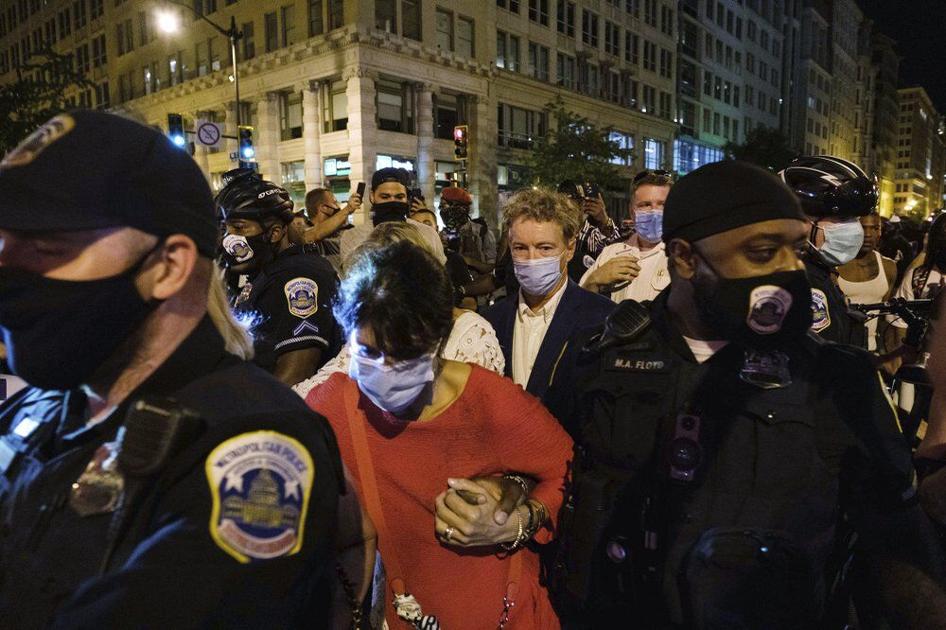 Sen. Rand Paul confronted by protesters following RNC