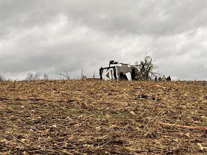 Damage in western Kentucky after Dec. 10-11, 2021 tornadoes