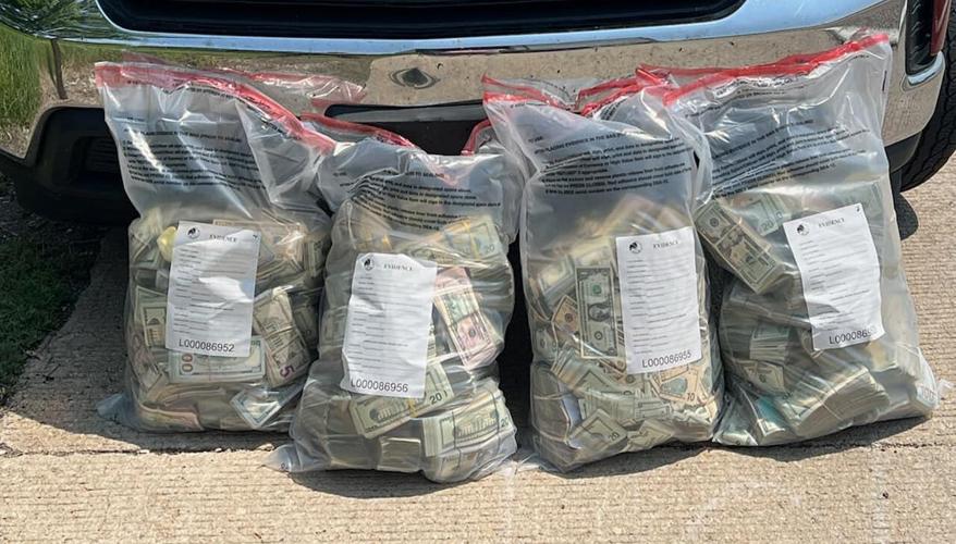 Part of $1.7 million seized by the Clarksville Police Department on May 23, 2023