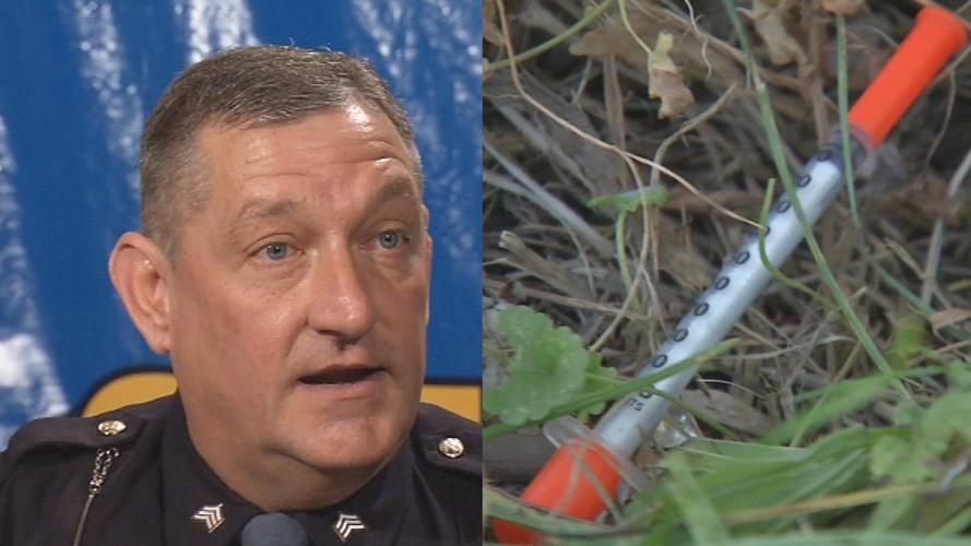 Sheriff Jerry Goodin and needle