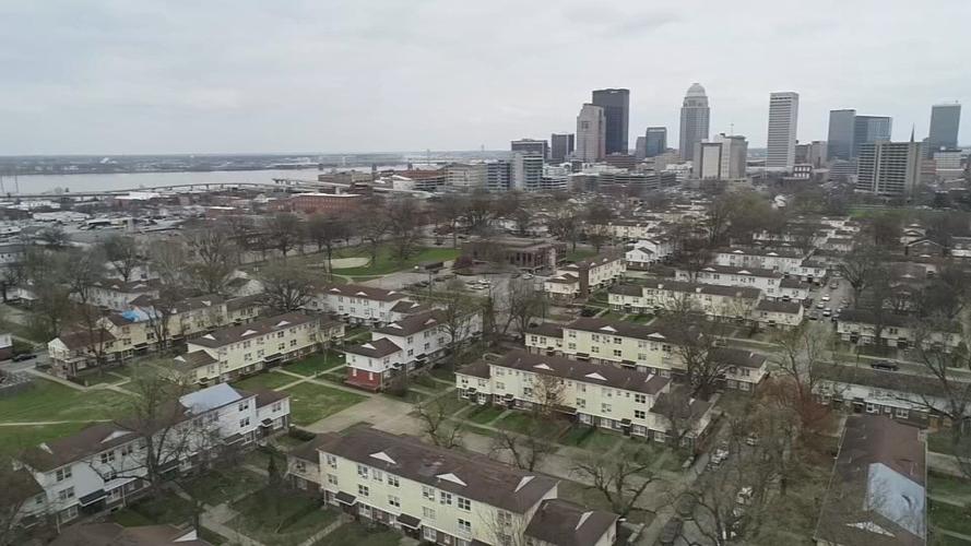 Louisville drone aerial - Beecher Terrace