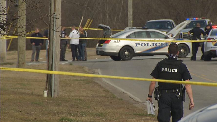 Scene of officer shooting man behind Walmart in West Buechel neighborhood