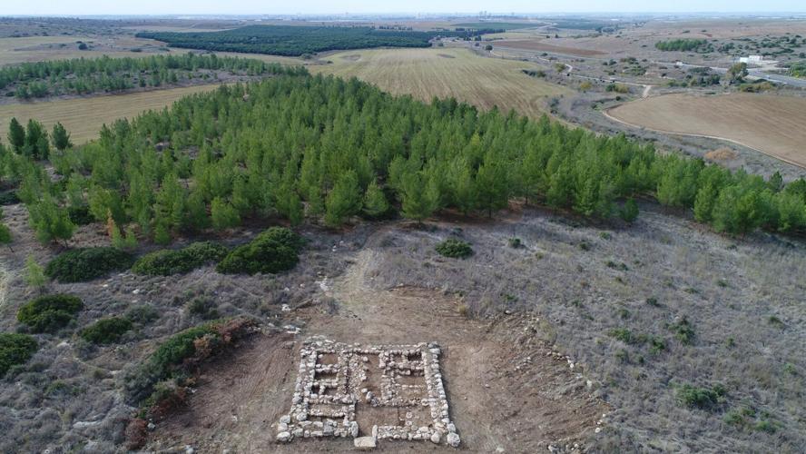 Ancient Israeli fortress Aerial View