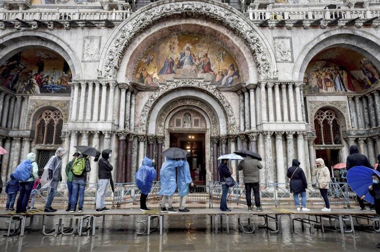 Venice St. Mark's Basilica, high water, MOSE