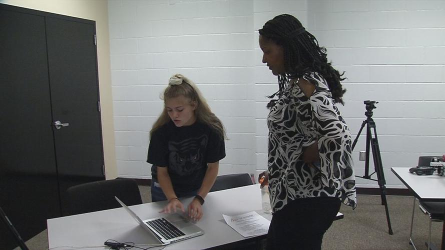 Fern Creek student at computer