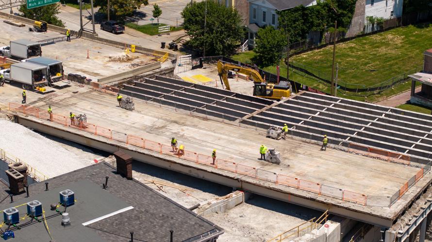 I-65 construction over Kentucky and Brooks streets 6-4-26