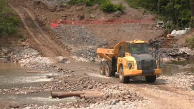 Construction on Blackiston Mill Bridge