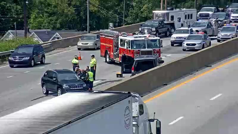 Scene of an Aug. 18, 2020 crash on I-65 and Arthur Street