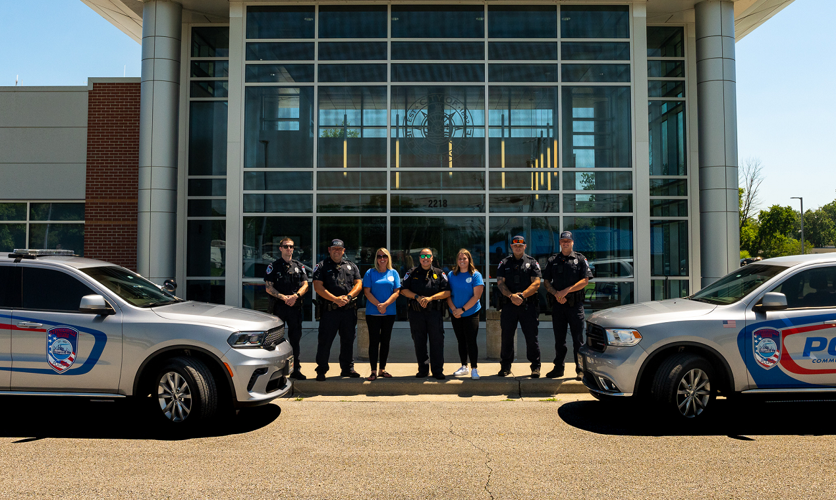Jeffersonville Police with Project CARE representatives