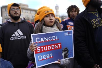 Student advocates for student loan debt - AP - 3.1.23
