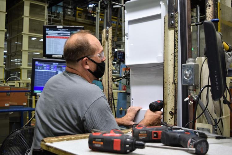 GE Appliances  WIllie Eddins door repairman Building 5 Appliance Park Refrigerator Plant 7-19-21 (10).JPG