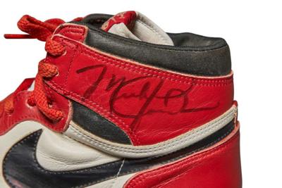 Michael Jordan's michael jordans shoes signature Air Jordan shoes from 1985 sell for