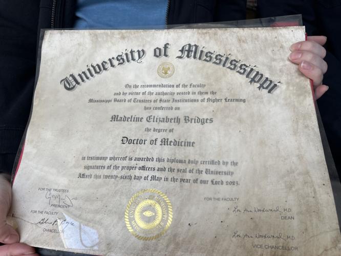 Madeline Bridges' diploma
