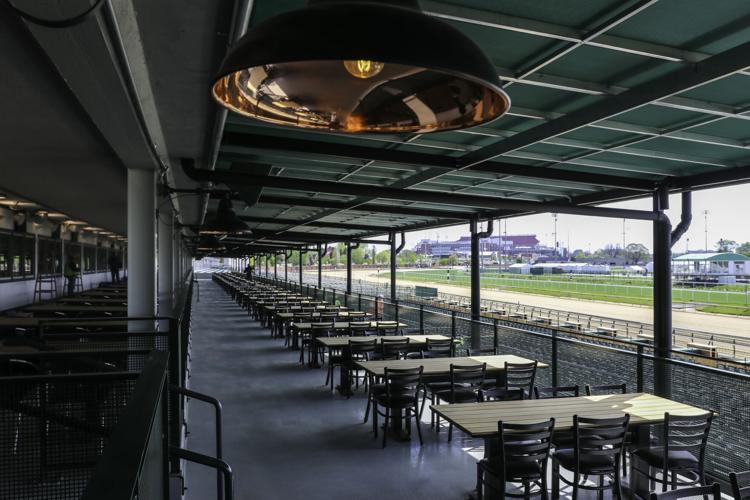 Homestretch Club patio seating