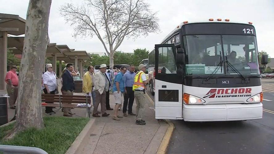 Shuttle buses change path to and from Churchill Downs for many horse racing fans