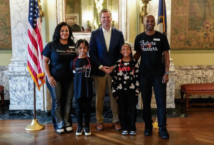 Gov Andy Beshear with Future Healer children.jpg