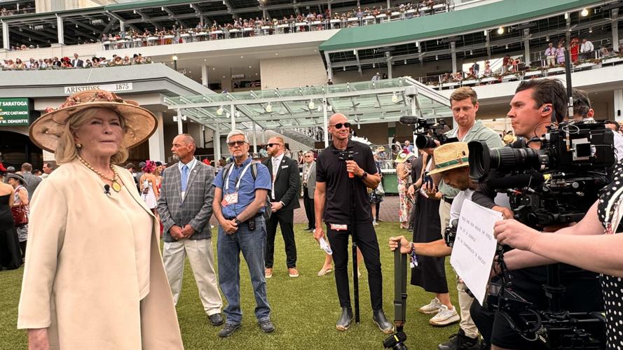 Martha Stewart in the Paddock at Churchill Downs for Riders Up at 150th Kentucky Derby 5-4-24