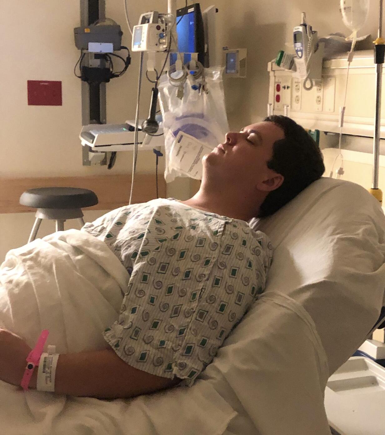 Dalton Workman at the hospital