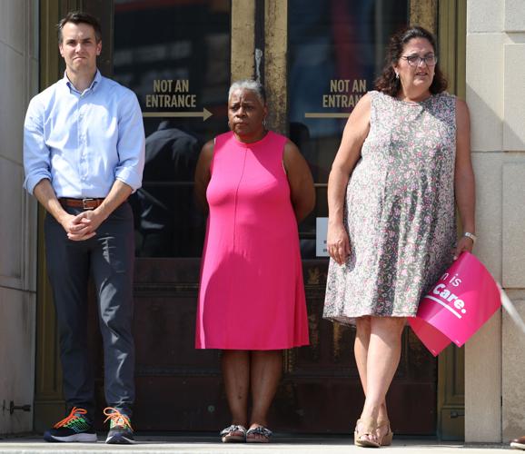McGarvey, Stevenson, Berg at abortion rally