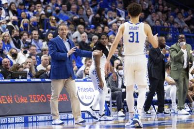 Calipari on sidelines at UK game