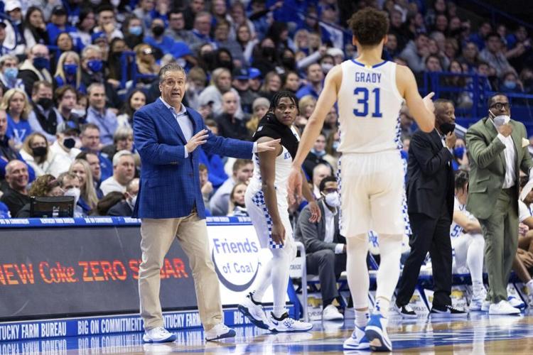 Calipari on sidelines at UK game
