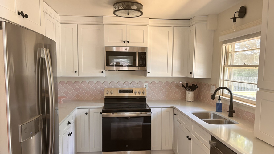 Kitchen area inside Refuge for Women Louisville shelter
