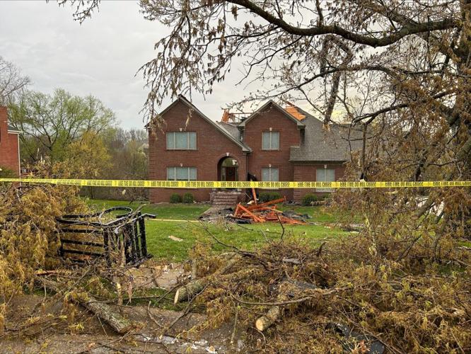 Home damage on Charlock Ct in Prospect, Ky 4.2.24