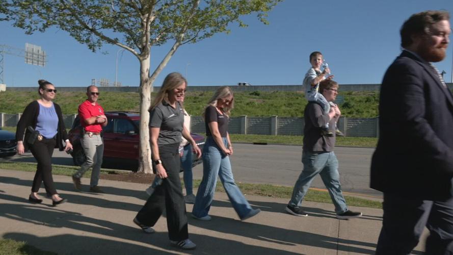Remembrance walk at Big Four Bridge
