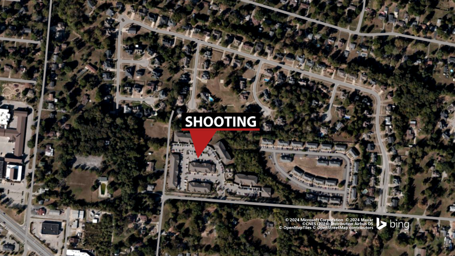 Map of Overbrook Woods Place shooting