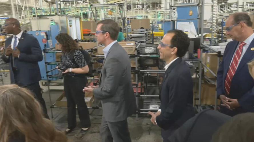 Kentucky Gov. Andy Beshear and Louisville Mayor Craig Greenberg tour GE Appliances