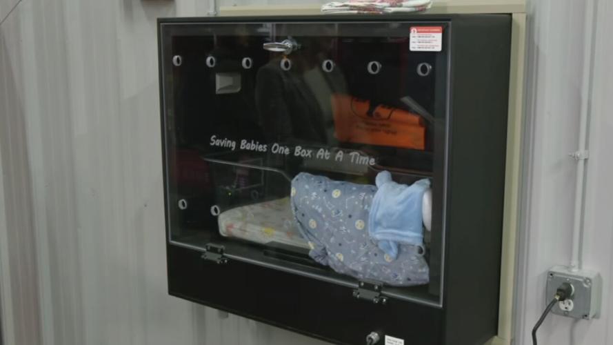 Safe Haven Baby Box at Hikes Point fire station in Louisville, Ky.