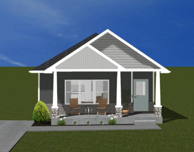 A rendering of a small home in the planned sub-division called The Bungalos near downtown La Grange