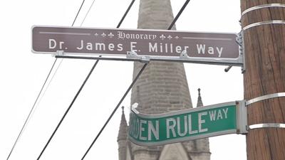 Dr. James Miller sign dedication
