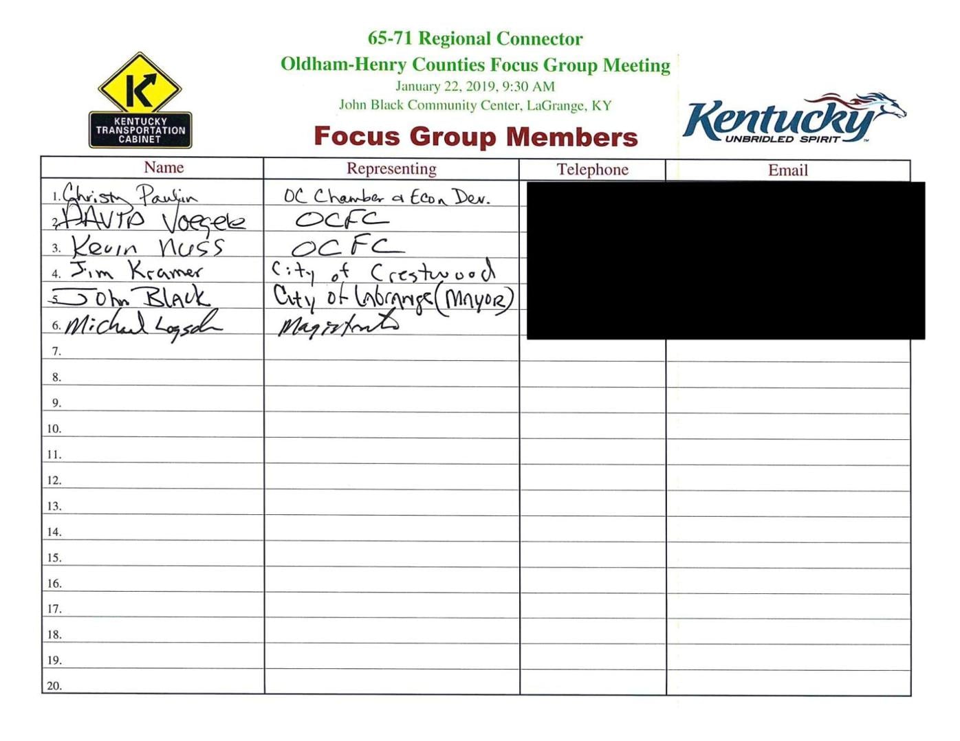 I-65 I-71 'Regional Connector' focus groups