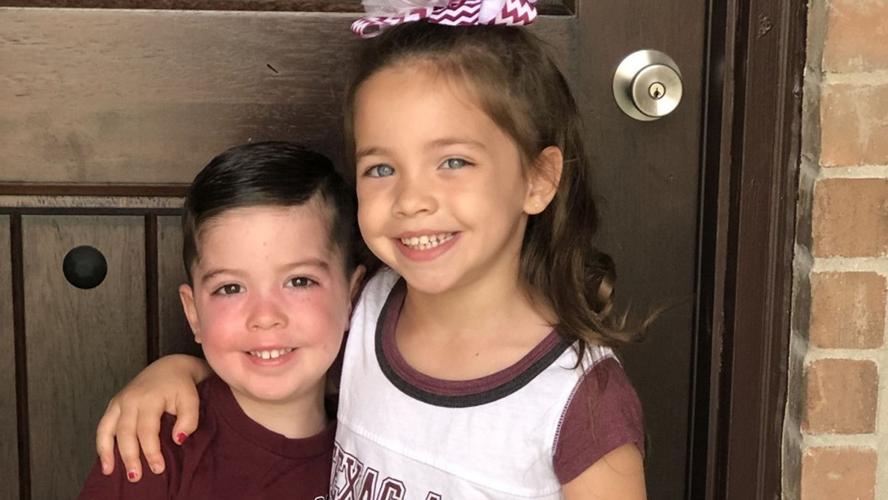 Childhood Cancer - Beckett Burge with Sister Aubrey
