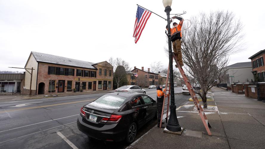 Madison, Indiana decorations created by city fabricator, Dave Kidwell