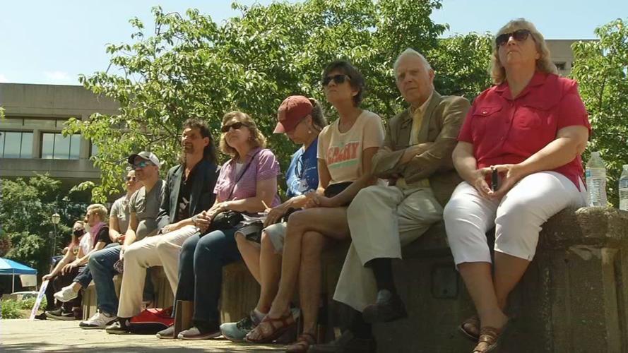 peaceful "baby boomer" rally