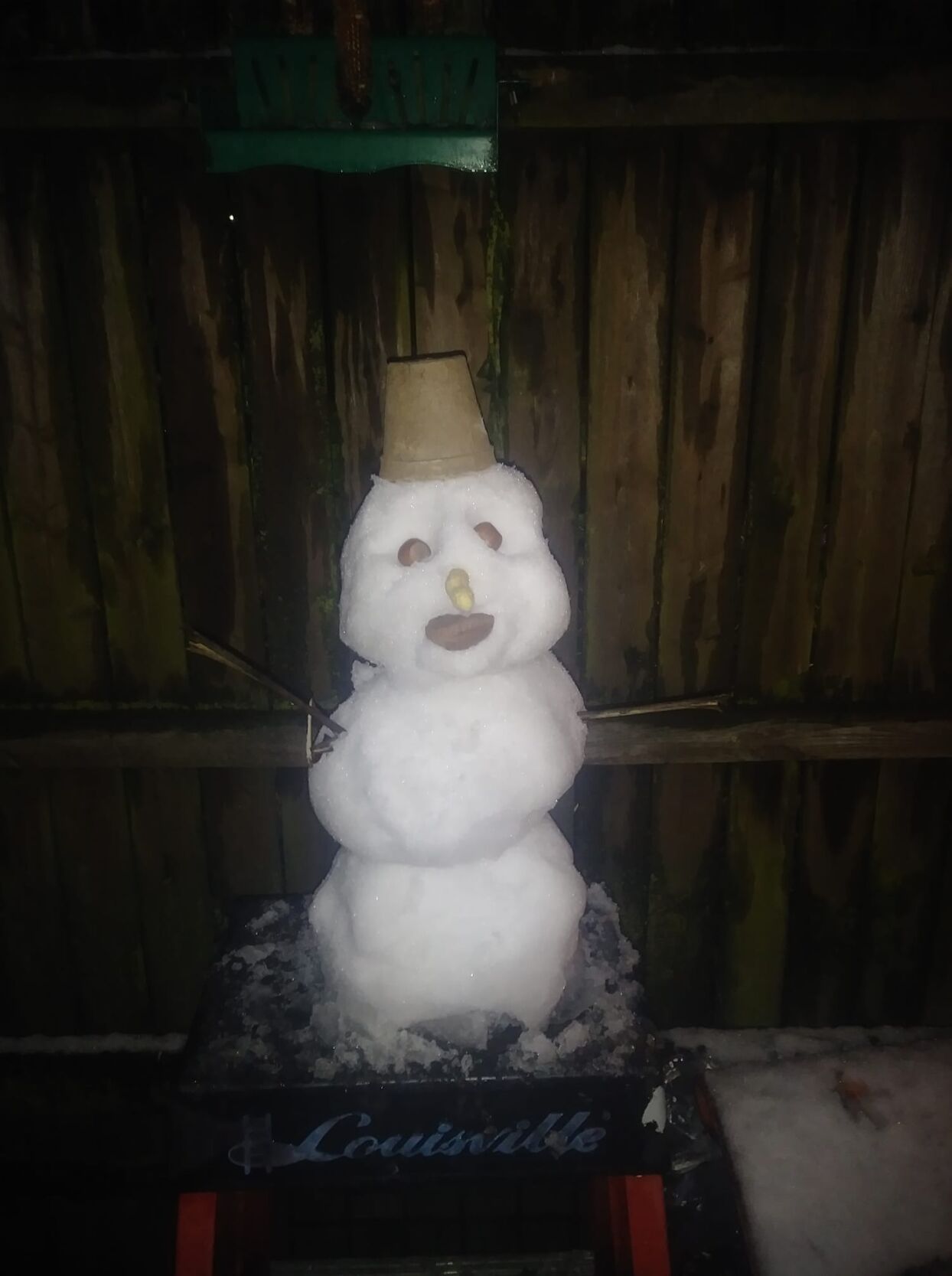 Snowman in April