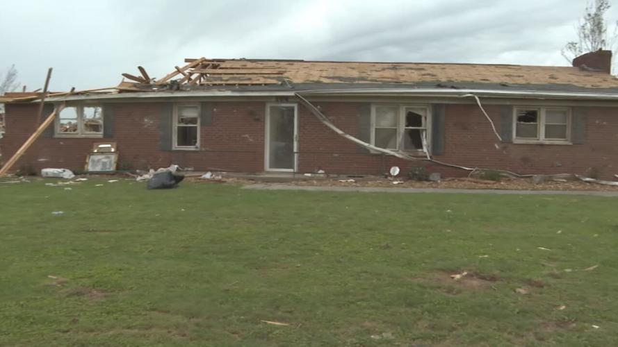 Gail and Paul Cline's London, Kentucky, home after 5-16-25 tornado