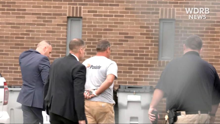 Brooks Houck led into Nelson County Detention Center on Sept. 27, 2023