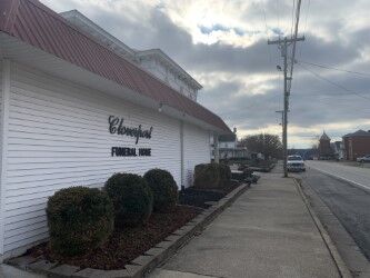 Cloverport Funeral Home in Cloverport, Kentucky. (WDRB image)