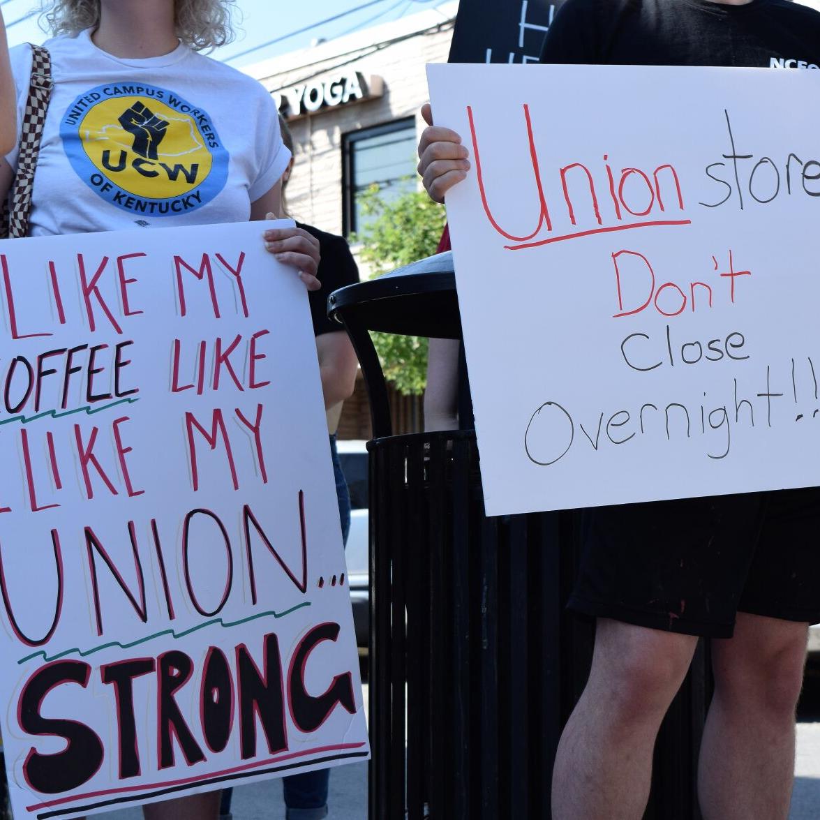 Unions: Heine Bro's workers protest after shop closed