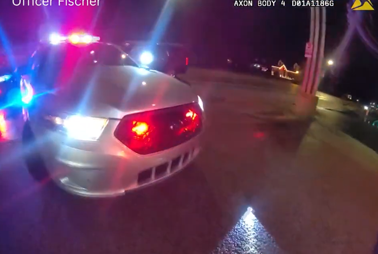 Screenshot of officer involved shooting