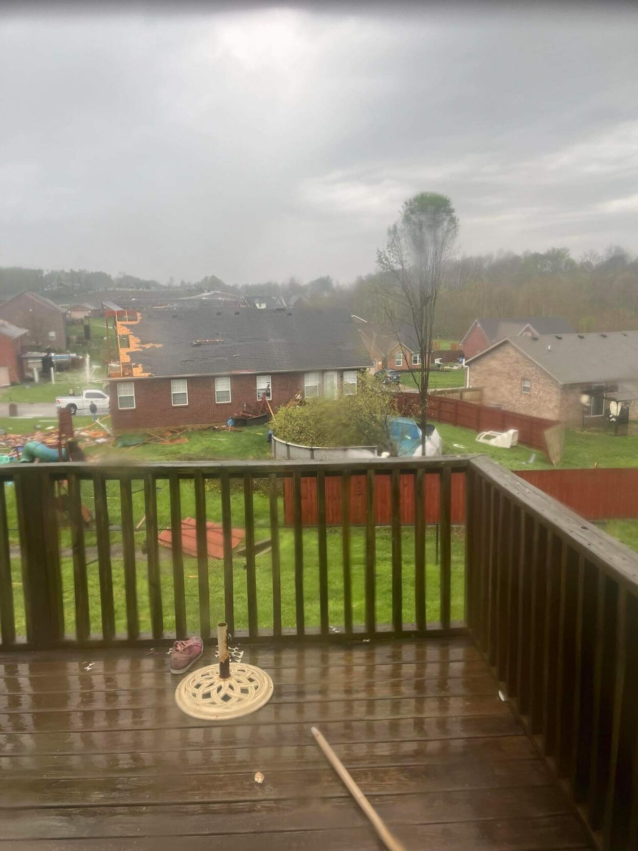 Tornado damage in Jeff, Indiana Boulder Creek Sub. - 4.2.24