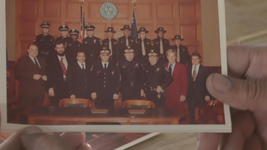 Picture showing Ronald Johnson's Police Academy graduating class