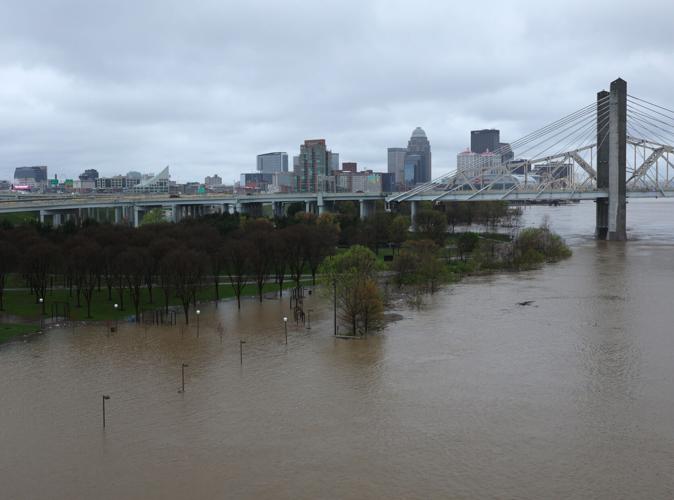 View of Louisville from Big Four Bridge - April 6.JPG