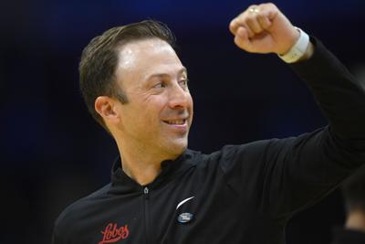 New Mexico head coach Richard Pitino March 21 2025