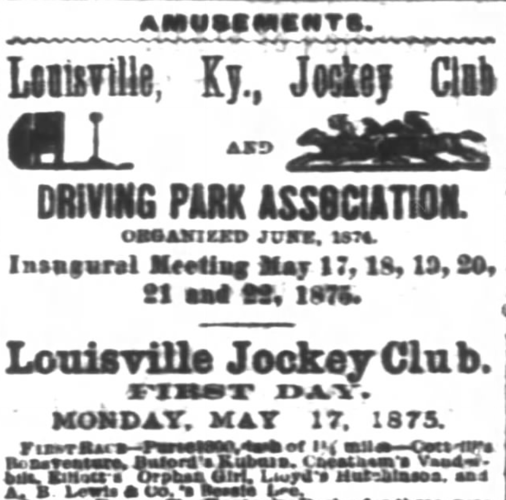 Churchill Opening Day notice Courier-Journal