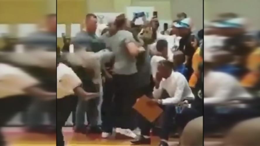 Arnold Schwarzenegger Kicked from Behind