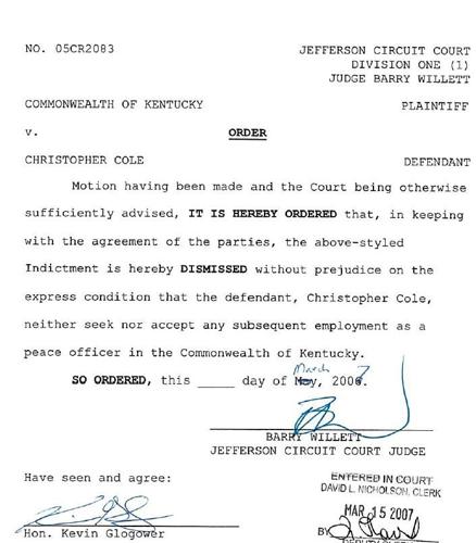 Christopher Cole 2007 agreement